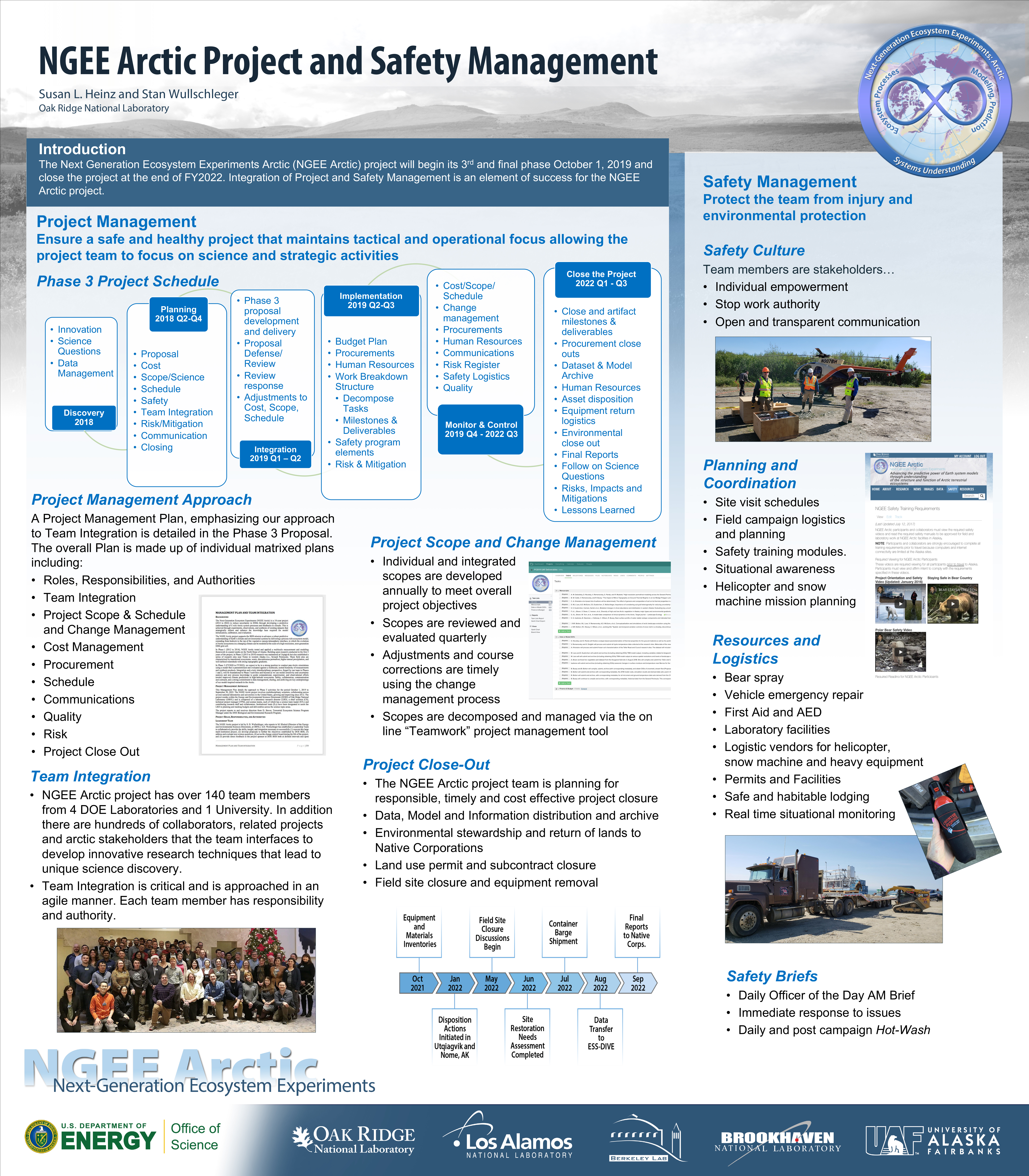 NGEE Arctic Project and Safety Management poster