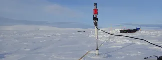 Snow depth measurements at Teller field site